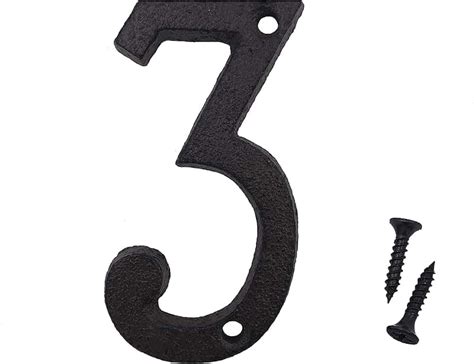 black metal house numbers 3 inches high|exterior house numbers black.